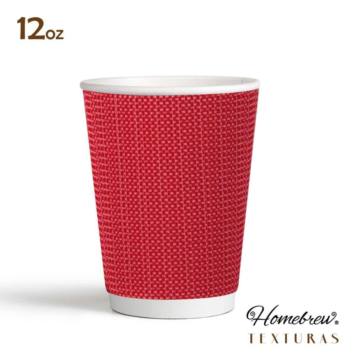Vaso 12oz Rojo - Homebrew Texturas